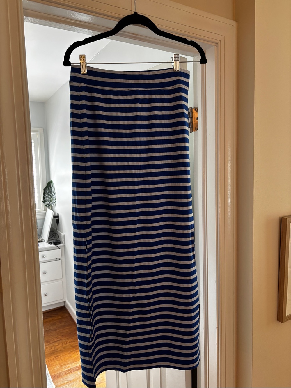 NWT: Offline by Aerie, Blue and White Striped Women's Maxi Skirt
